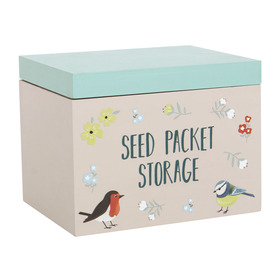 ##British Garden Birds Seed Packet MDF Storage Box