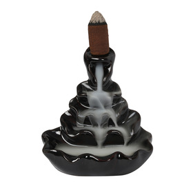 ##4-Tier Ripple Ceramic Backflow Incense Burner
