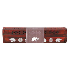 ##Elephant Rosewood Wooden Incense Box with incense Gift Set