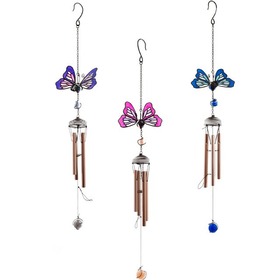 ##[3asst] Butterfly with Metal Resin Windchime
