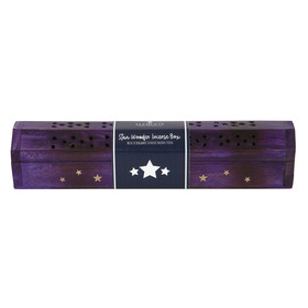 ##Star Wooden Incense Box with  Bergamot Incense Gift Set