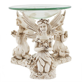 ##Fairy Resin oil burner with Glass Top