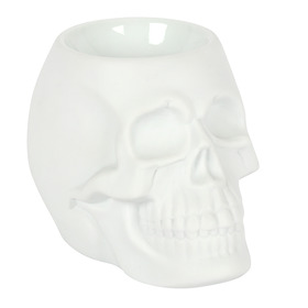 ##White Skull Ceramic Oil Burner