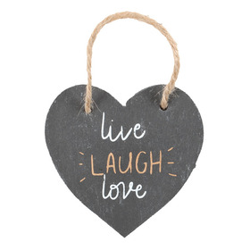 ##Live Laugh Love Slate Heart