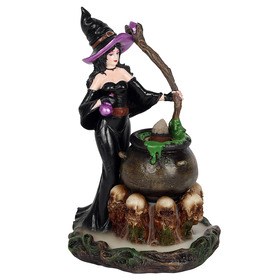 ##Witch With Cauldron Resin Backflow Burne