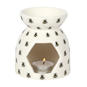 ##Bee Print Ceramic Oil Burner