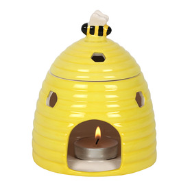 ##Yellow Beehive Ceramic Oil Burner