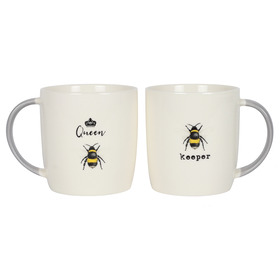 ##Queen and Keeper Ceramic  Mug Set