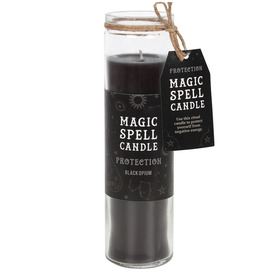 ##Black Opium Protection Magic Spell Candle in Glass Tube