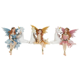 ##[3asst] Fairy with Unicorn Resin Ornament