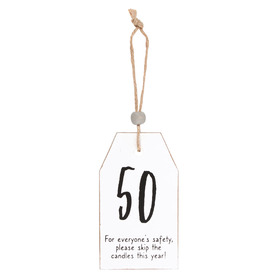 ##50 Milestone Birthday Hanging Sentiment MDF Sign