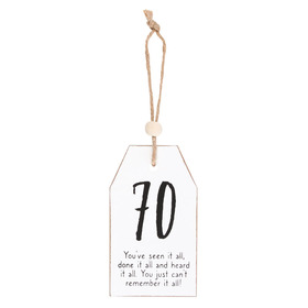 ##70 Milestone Birthday Hanging Sentiment MDF Sign