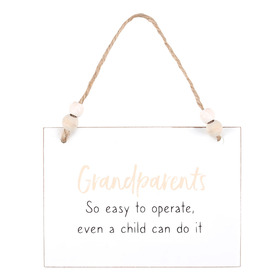 ##Grandparents Easy To Operate Hanging MDF Sign