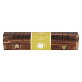 ##Sun Wooden Incense Box with  Patchouli & Orange Incense Gift Set