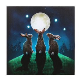 ##Lisa Parker Moon Shadows MDF Mounted Canvas with LED Lights