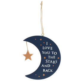 ##I Love you to the Stars & Back MDF Hanging Sign