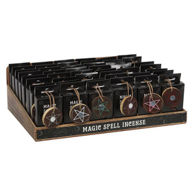 ##Set of 48 Magic Spell Incense Cones with MDF holder in Displa