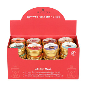 SET OF 32 CHRISTMAS SOY WAX SNAP DISCS