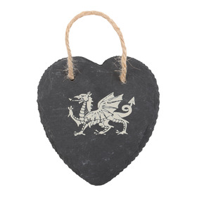 ##Welsh Dragon Slate Heart