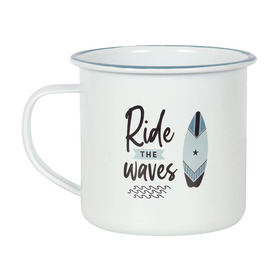 ##*Ride The Waves Enamel Style Mug